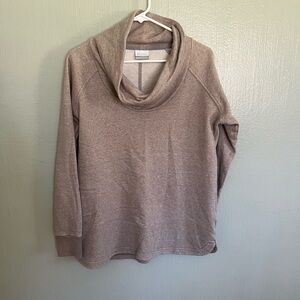 Columbia Women's Taupe Cowl Neck Pullover Sweater